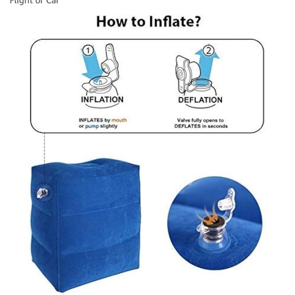 NEW NEVER USED RestZone Inflatable Airplane Travel Pillow for Kids or Legs - Picture 9 of 9